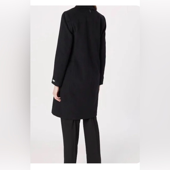 DKNY Ladies wool blend coat, Black - Picture 2 of 3